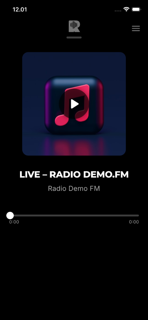Radio App screen 1